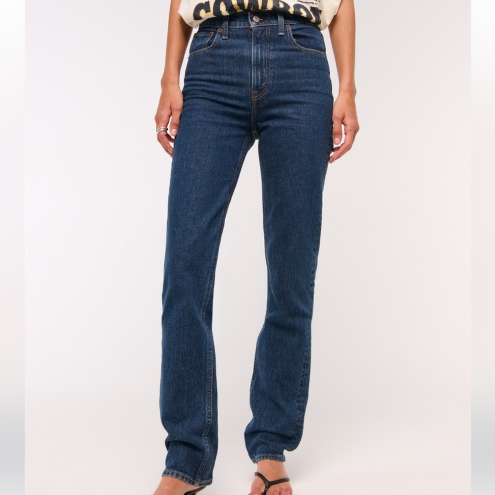 Abercrombie & Fitch Dark Blue Straight Leg Jeans